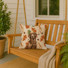 Liver Flat-Coated Retriever Heirloom Fall Throw Pillow 18" x 18" product image at NuMercy 3