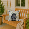 Black English Cocker Spaniel Coastal Sea Glass Throw Pillow 18" x 18" product image at NuMercy 3