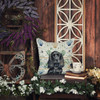 Black English Cocker Spaniel Coastal Sea Glass Throw Pillow 18" x 18" product image at NuMercy 5