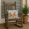 Corgi Coastal Sea Glass Throw Pillow 18" x 18" product image at NuMercy 4