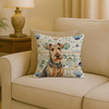 Grizzle Airedale Terrier Coastal Sea Glass Throw Pillow 18" x 18" product image at NuMercy 2