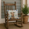 Grizzle Airedale Terrier Coastal Sea Glass Throw Pillow 18" x 18" product image at NuMercy 4