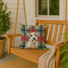 Sealyham Terrier Christmas Poinsettias Throw Pillow 18" x 18" product image at NuMercy 3