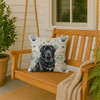 Black Tibetan Mastiff Coastal Sea Glass Throw Pillow 18" x 18" product image at NuMercy 3