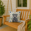 Black Shar Pei Coastal Sea Glass Throw Pillow 18" x 18" product image at NuMercy 3