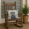 Black Shar Pei Coastal Sea Glass Throw Pillow 18" x 18" product image at NuMercy 4