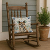 Brindle Akita Coastal Sea Glass Throw Pillow 18" x 18" product image at NuMercy 4