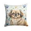 Sable Pekingese Coastal Sea Glass Throw Pillow 18" x 18" product image at NuMercy