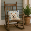 Cream Chow Chow Coastal Sea Glass Throw Pillow 18" x 18" product image at NuMercy 4