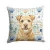 Wheaten Norfolk Terrier Coastal Sea Glass Throw Pillow 18" x 18" product image at NuMercy