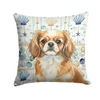 Tibetan Spaniel Coastal Sea Glass Throw Pillow 18" x 18" product image at NuMercy