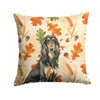 Black & Tan Afghan Hound Heirloom Fall Throw Pillow 18" x 18" product image at NuMercy