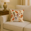 Fawn and White Bull Terrier Heirloom Fall Throw Pillow 18" x 18" product image at NuMercy 2