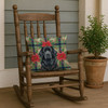 Black Newfoundland Christmas Poinsettias Throw Pillow 18" x 18" product image at NuMercy 4