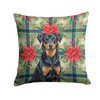 Beauceron Christmas Poinsettias Throw Pillow 18" x 18" product image at NuMercy