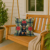 Beauceron Christmas Poinsettias Throw Pillow 18" x 18" product image at NuMercy 3