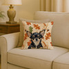 Black and Tan Chihuahua Heirloom Fall Throw Pillow 18" x 18" product image at NuMercy 2