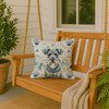 Kerry Blue Terrier Coastal Sea Glass Throw Pillow 18" x 18" product image at NuMercy 3