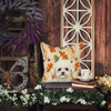 White and Cream Bichon Frise Heirloom Fall Throw Pillow 18" x 18" product image at NuMercy 7