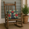 Black Italian Greyhound Christmas Poinsettias Throw Pillow 18" x 18" product image at NuMercy 4