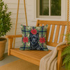 Schipperke Christmas Poinsettias Throw Pillow 18" x 18" product image at NuMercy 3