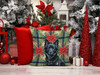 Schipperke Christmas Poinsettias Throw Pillow 18" x 18" product image at NuMercy 7