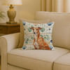 Red Greyhound Coastal Sea Glass Throw Pillow 18" x 18" product image at NuMercy 2