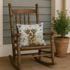 Chestnut Wirehaired Pointing Griffon Coastal Sea Glass Throw Pillow 18" x 18" product image at NuMercy 4