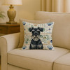 Standard Schnauzer Coastal Sea Glass Throw Pillow 18" x 18" product image at NuMercy 2