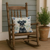 Standard Schnauzer Coastal Sea Glass Throw Pillow 18" x 18" product image at NuMercy 4