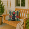 Black German Shepherd Christmas Poinsettias Throw Pillow 18" x 18" product image at NuMercy 3