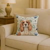 Blenheim Cavalier Spaniel Coastal Sea Glass Throw Pillow 18" x 18" product image at NuMercy 2