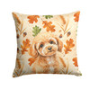 Toy Apricot Poodle Heirloom Fall Throw Pillow 18" x 18" product image at NuMercy