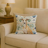 Fawn Whippet Coastal Sea Glass Throw Pillow 18" x 18" product image at NuMercy 2