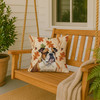 Brindle and White English Bulldog Heirloom Fall Throw Pillow 18" x 18" product image at NuMercy 3