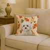 Bichon Frise Heirloom Fall Throw Pillow 18" x 18" product image at NuMercy 2