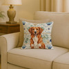 Orange Nova Scotia Duck Tolling Retriever Coastal Sea Glass Throw Pillow 18" x 18" product image at NuMercy 2