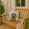 Brown Portuguese Water Dog Coastal Sea Glass Throw Pillow 18" x 18" product image at NuMercy 3