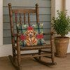Red Leonberger Christmas Poinsettias Throw Pillow 18" x 18" product image at NuMercy 4
