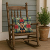 Airedale Terrier Christmas Poinsettias Throw Pillow 18" x 18" product image at NuMercy 4