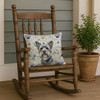 Gray Skye Terrier Coastal Sea Glass Throw Pillow 18" x 18" product image at NuMercy 4