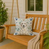 White Great Pyrenees Coastal Sea Glass Throw Pillow 18" x 18" product image at NuMercy 3