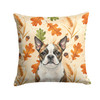 Brindle Boston Terrier Heirloom Fall Throw Pillow 18" x 18" product image at NuMercy