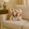 Brindle Boston Terrier Heirloom Fall Throw Pillow 18" x 18" product image at NuMercy 2