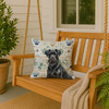 Black Russian Terrier Coastal Sea Glass Throw Pillow 18" x 18" product image at NuMercy 3