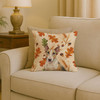 Tricolor Miniature Bull Terrier Heirloom Fall Throw Pillow 18" x 18" product image at NuMercy 2