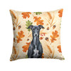 Black Whippet Heirloom Fall Throw Pillow 18" x 18" product image at NuMercy