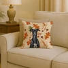 Black Whippet Heirloom Fall Throw Pillow 18" x 18" product image at NuMercy 2