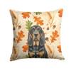 Black and Tan Bloodhound Heirloom Fall Throw Pillow 18" x 18" product image at NuMercy