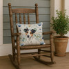 White with Black Markings Russell Terrier Coastal Sea Glass Throw Pillow 18" x 18" product image at NuMercy 4